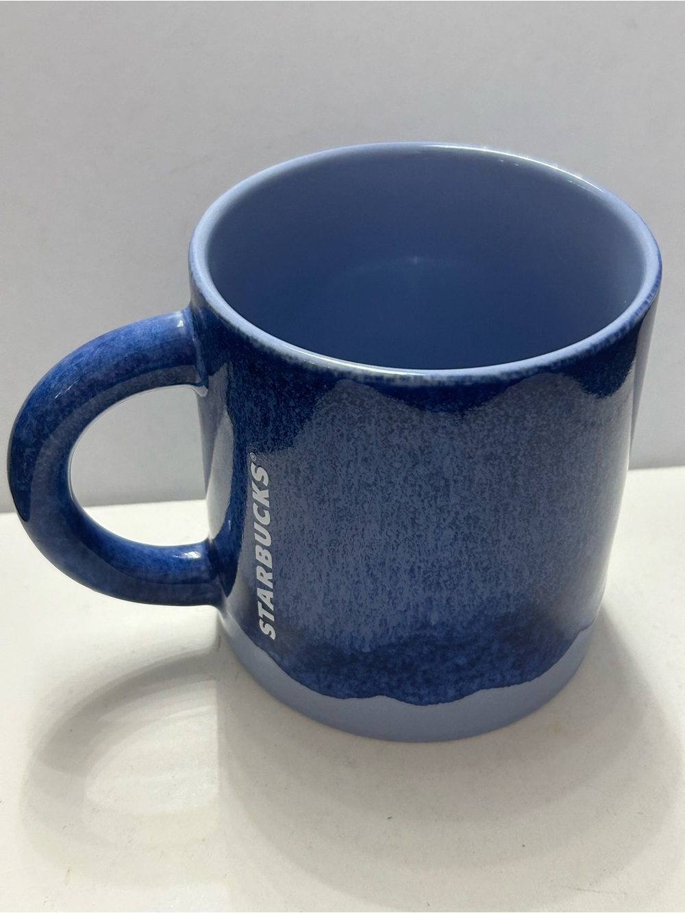 Starbucks Mug 2022 Periwinkle Blue Drip Ombre Coffee Cup 14oz
